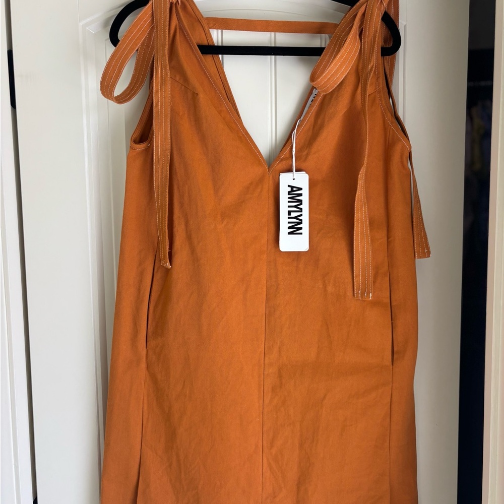 AMYLYNN Orange Sleeveless Dress